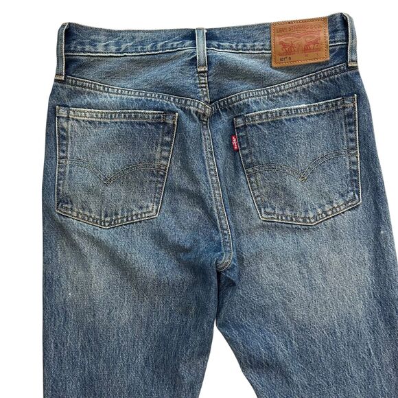 Levis 501 Jeans Womens SELVEDGE White Oak Cone Denim Button Fly Skinny 26 x 28 - Picture 10 of 16